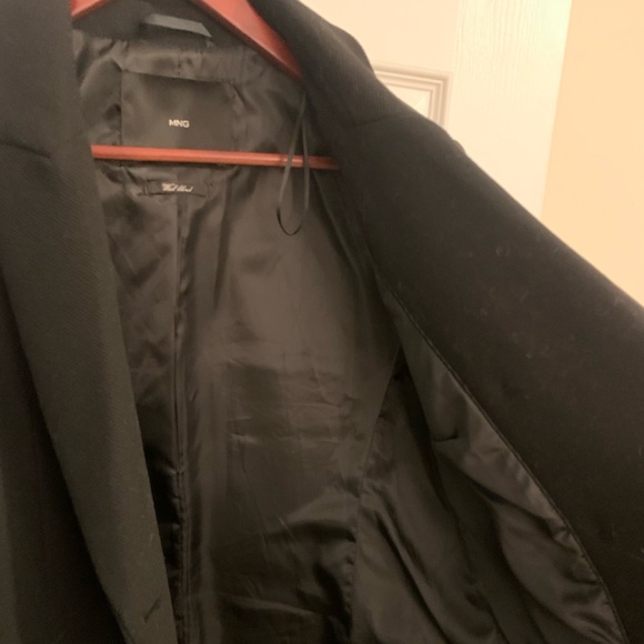 Mango Classic Black Double breasted  Coat - size M - Picture 3 of 8